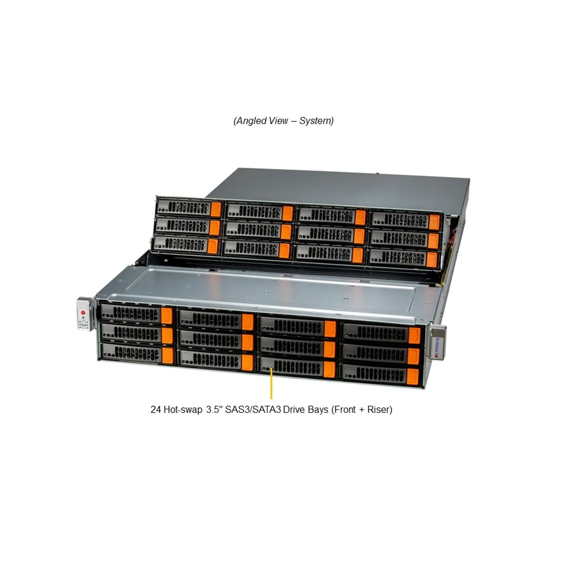 Supermicro SSG-521E-E1CR24H-G1 angle view