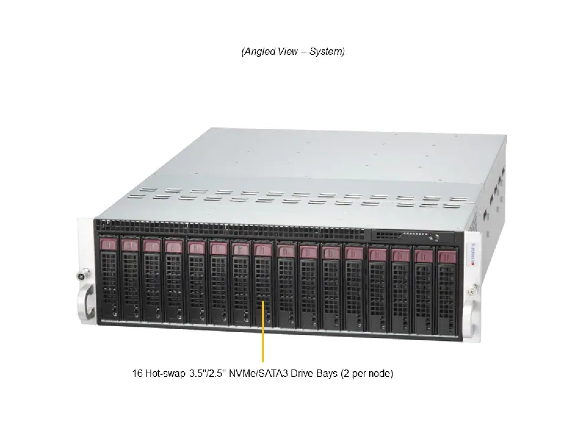 SYS-531MC-H8TNR Supermicro angle view Supermicro SYS-531MC-H8TNR angle view