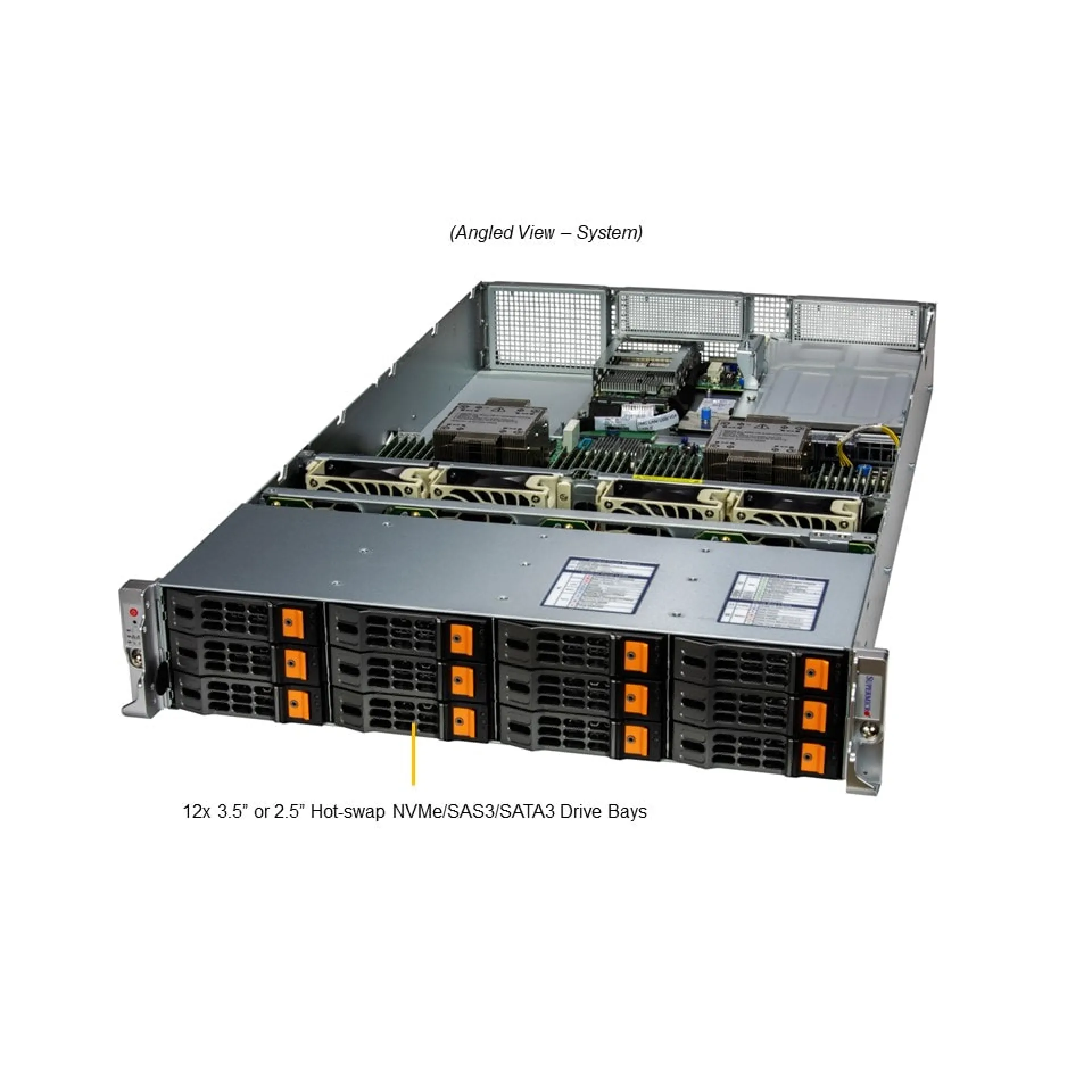 Supermicro SYS-621H-TN12R angle view 