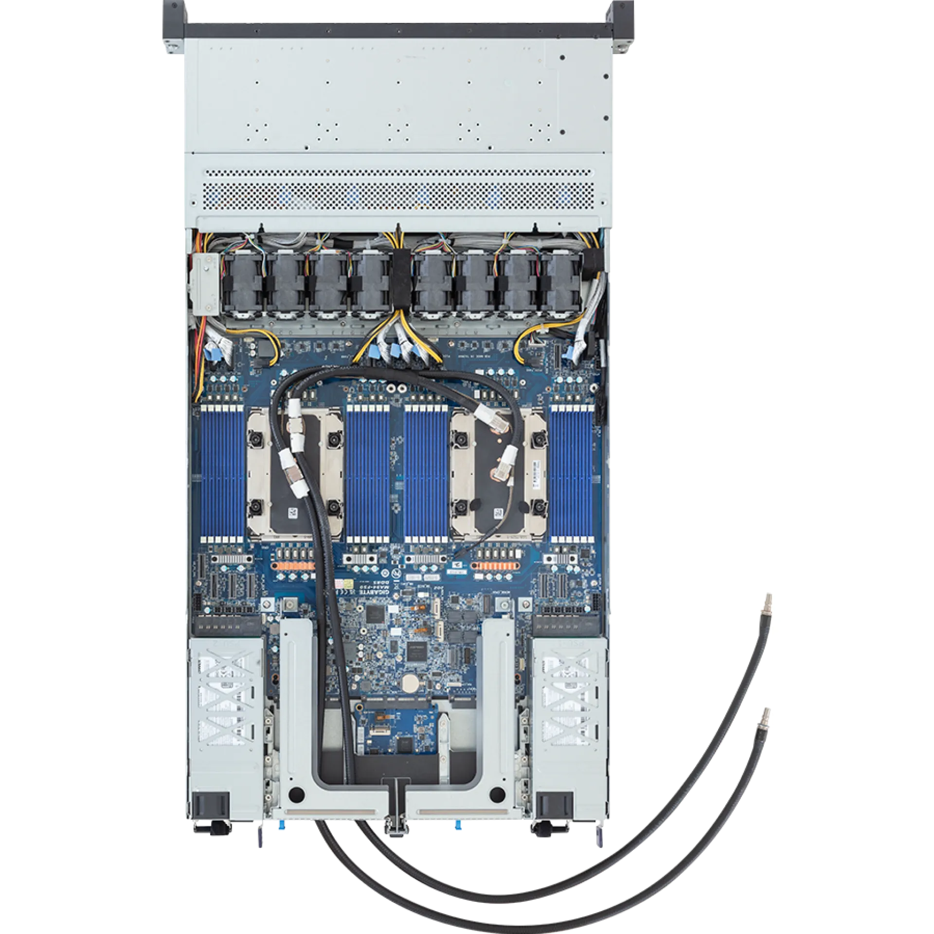 R184-A92-LAJ1 Gigabyte top view Gigabyte R184-A92-LAJ1 top view