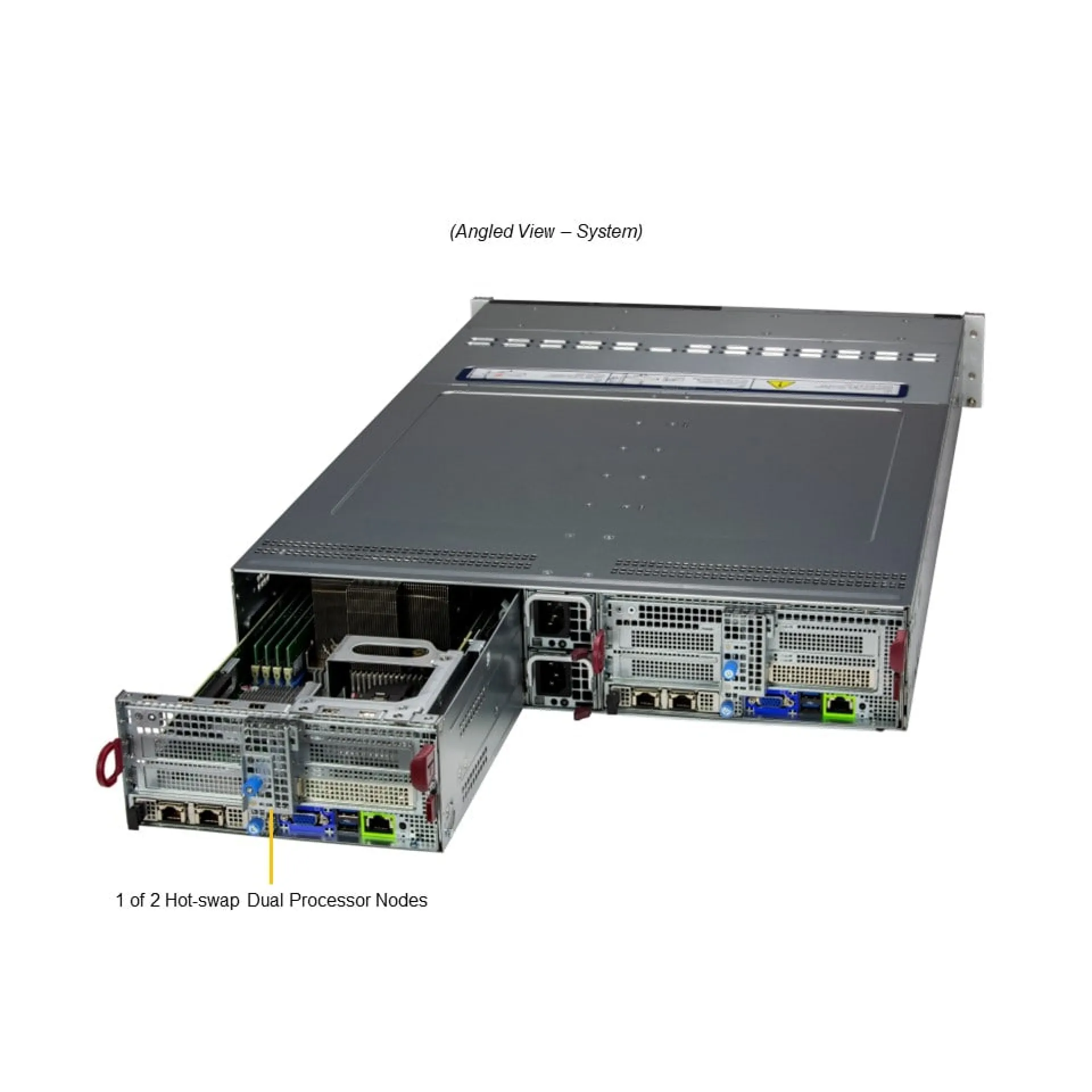 SYS-221BT-DNTR Supermicro angle view Supermicro SYS-221BT-DNTR angle view