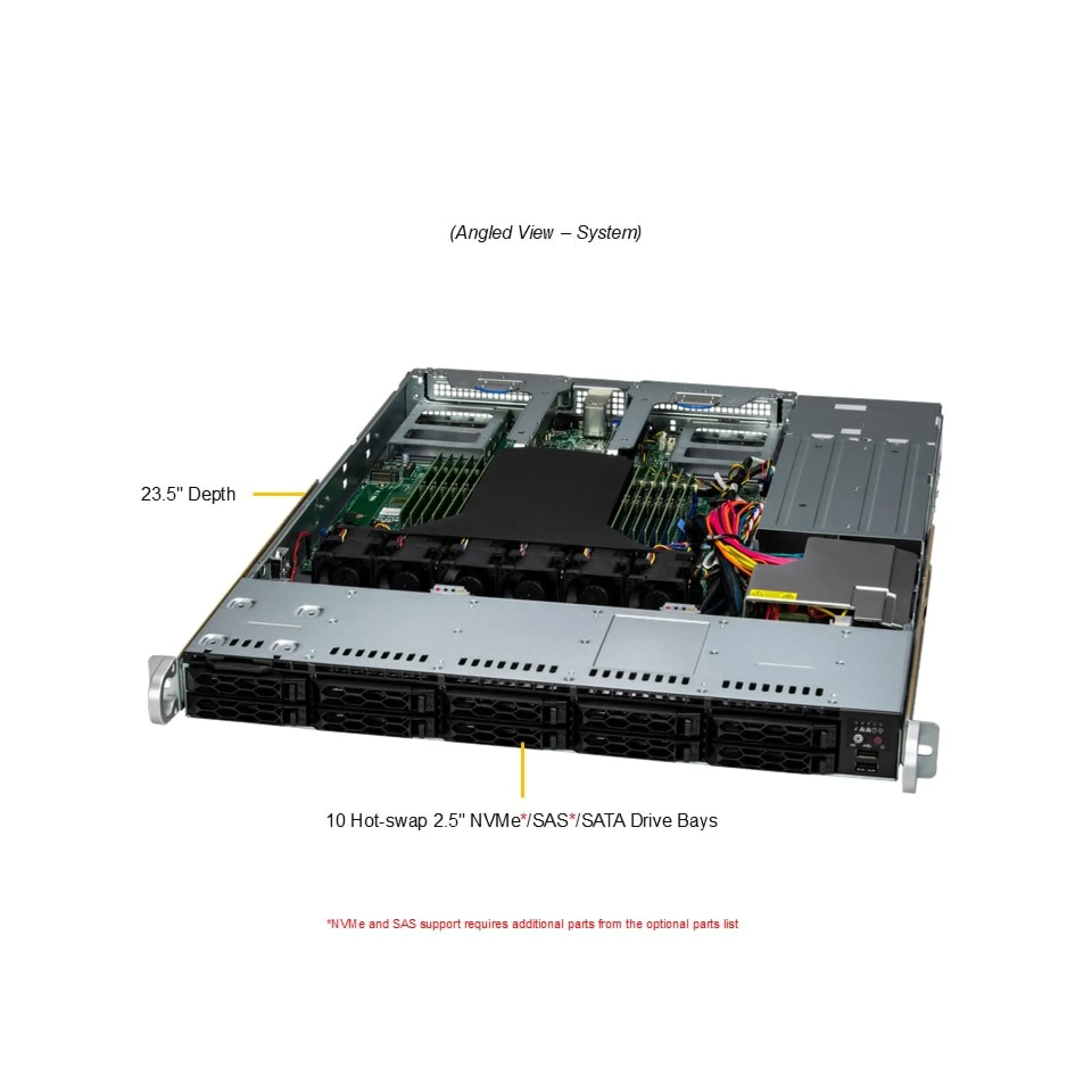 AS-1115CS-TNR-G1 Supermicro angle view Supermicro AS-1115CS-TNR-G1 angle view